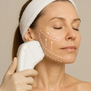 Woman having HI-FU to reduce wrinkles call LA LIPO West Kensington Now!