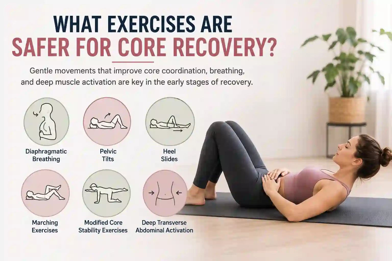 Which exercises may help diastasis recti West Kensington?